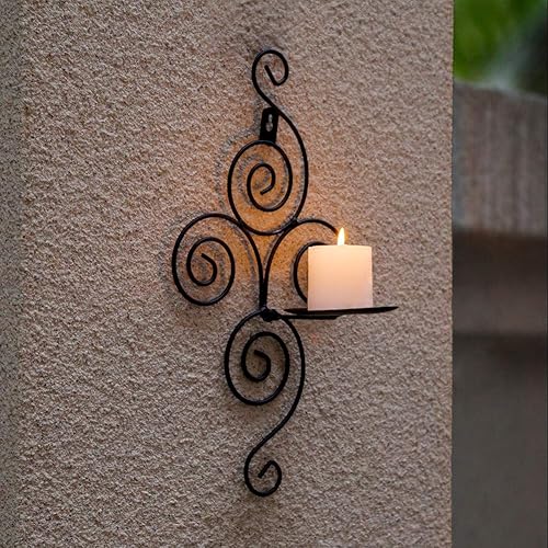 Sziqiqi Chandelier Mural De Style Vintage, Chandelier en Fer Créatif, Décorations Murales De Jardin De La Maison, Chandelier Mural, Noir - Nail Gallerys