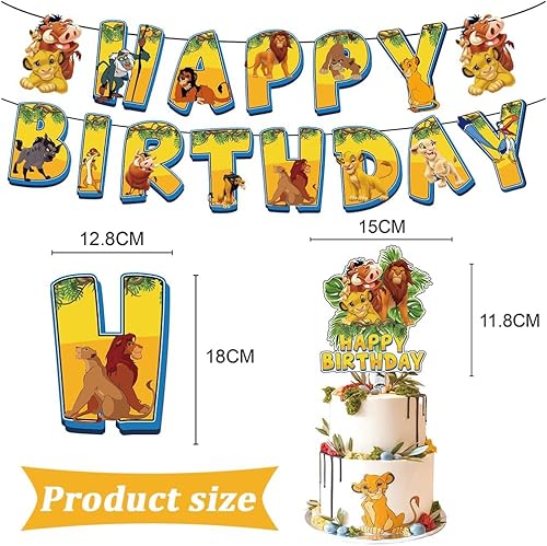 35PCS Décorations Pour Fêtes De Lion Nappes,Déco Anniversaire, Décorations De d'Anniversaire d'Enfant Thème De Lion Avec Bannière Happy Birthday Ballons Latex Décoration De Fête à Suspendre - Nail Gallerys