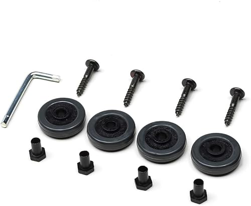 Foppapedretti Lot de 4 roues en caoutchouc pour Assai Noir - Nail Gallerys