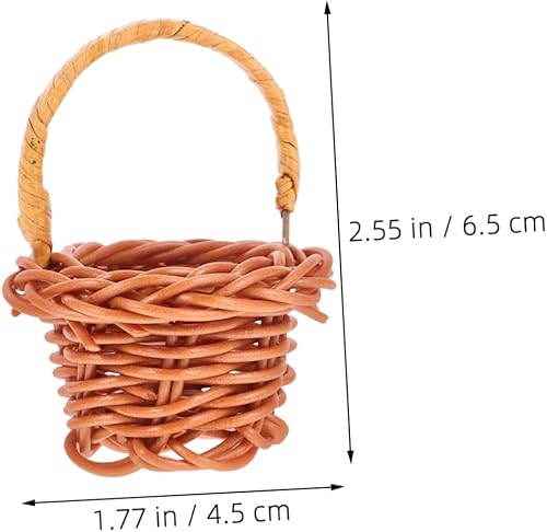 HEALLILY 16pièces Mini Panier Rotin Avec Poignées Panier Portable Pour Décoration Intérieur Accessoires De Photographie Et Rangement De Fleurs Esthétique Rustique Et Multifonctionnel - Nail Gallerys
