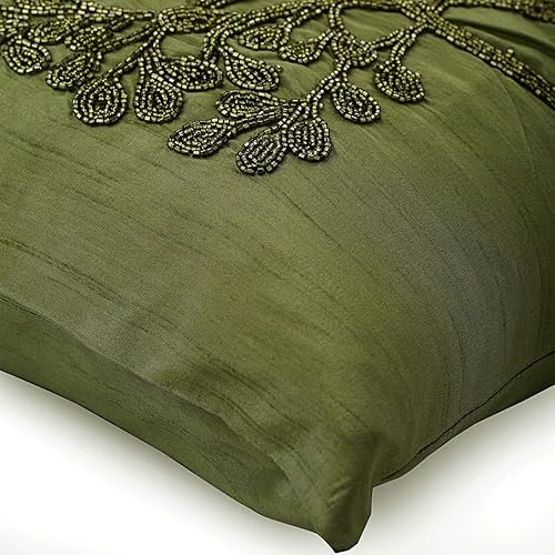 The HomeCentric Or Taies, Perle Arbre Taies, Lot de 2, 60x60 cm Taie, Soie Shams, Contemporain Taies - The Gold Tree - Nail Gallerys