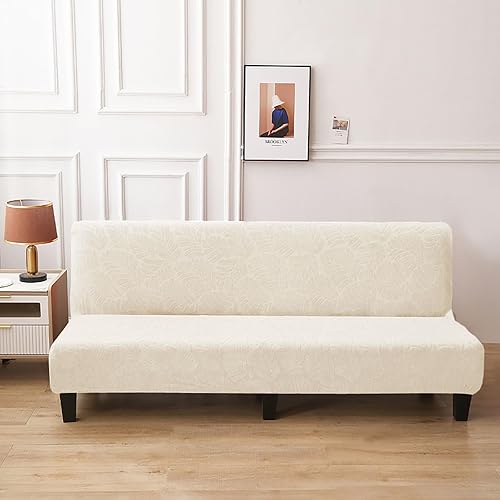 ZRCYXDW Extensible Housse De Clic Clac, Épaissir Pliant Housse De Canapé sans Accoudoirs Souple avec Attaches Antidérapante Housse De Canapé Clic Clac Lavable-Orange-190-210cm(74.8-82.6in) - Nail Gallerys