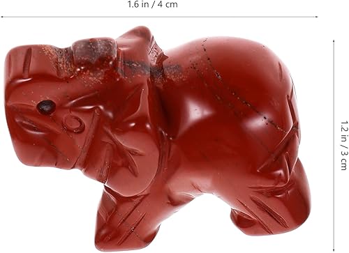 HOLIDYOYO Sculpture d'éléphant Bricolage Figurine Squelette Petits Objets déco Elephant Decoration Statue Elephant décoration éléphant Ornement en Pierre d'éléphant Pierre d'oeil de Tigre - Nail Gallerys