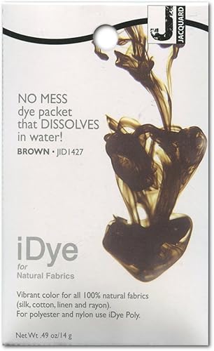 Jacquard Idye tissu naturel : marron - Nail Gallerys