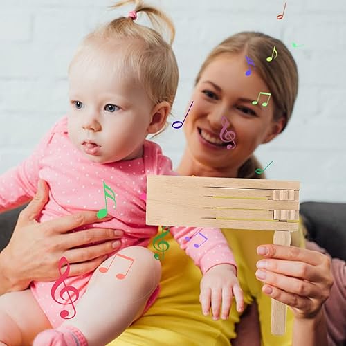 Crécelle en Bois À Cliquet Musicale, Jouet Musical pour Événements Sportifs, Instrument Traditionnel Mexicain, Jouet Sonore Tournant pour Et Adultes - Nail Gallerys