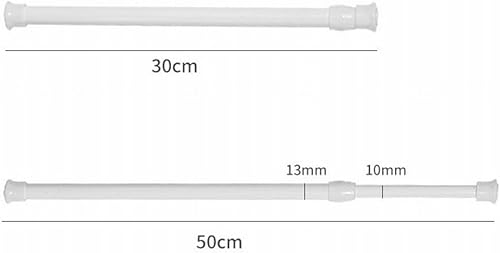 Tringle à rideaux télescopique extensible réglable sans perçage pour fenêtre, salle de bain, armoire de douche, barre de suspension en acier inoxydable (60-110 cm) - Nail Gallerys