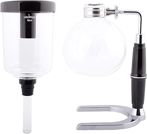 Cadmus Siphon Cafetière Noire Capacité 5 Tasses SI-SCM11 - Nail Gallerys