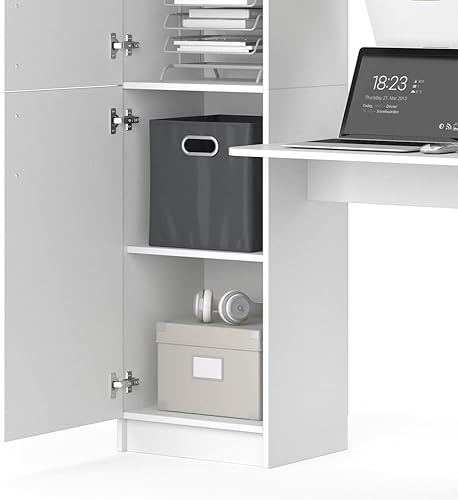 Vicco Bureau Tessa, Blanc, 122.9x52cm - Nail Gallerys