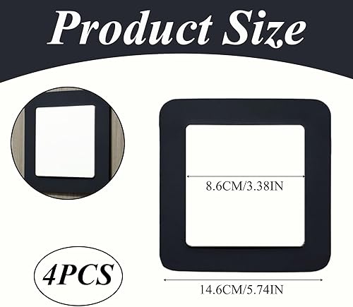 Lot de 4 plaques autocollantes pour interrupteur de forme carrée pour décoration de la maison - Nail Gallerys