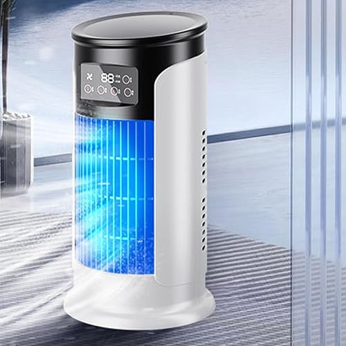 Kustimantu Ventilateur Climatiseur | Ventilateur Évaporatif USB de Bureau Rafraîchisseur d'Air - Minuterie Silencieuse Refroidisseur d'Air Réservoir 300 ml Compact pour Chambre Voiture et Extérieur - Nail Gallerys
