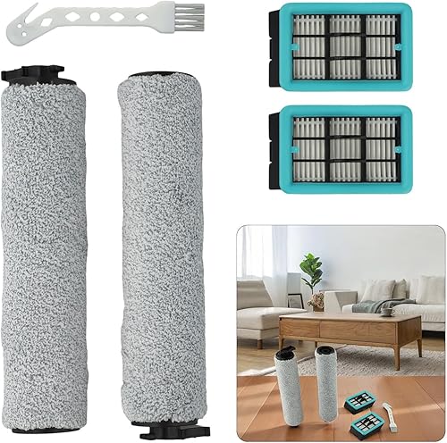 Cloudpower Lot de 5 brosses principales de rechange pour aspirateur Bissell pour modèles Crosswave 3831 HF2 3845 3847 3848, 2 brosses à rouleaux, 2 filtres lavables et 1 brosse de nettoyage - Nail Gallerys