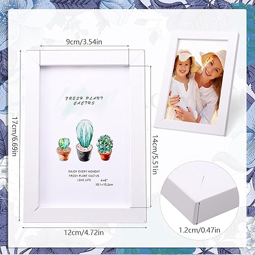 Halinuia Lot de 8 cadres photo 10 x 15 cm, cadre mural et table, plusieurs cadres muraux, ensemble de crochets photo, décoration pour maison, bureau, chambre salon (blanc) - Nail Gallerys