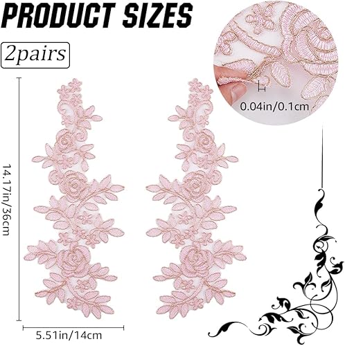 GORGECRAFT 2 Paire Patchs en Dentelle de Fleurs Brodés 3D Feuilles Florales Décoratives à Coudre sur Patch Bricolage Collier Tissu à Coudre Applique pour Robe de Mariée Costume Chapeau Sac Jean Blé - Nail Gallerys