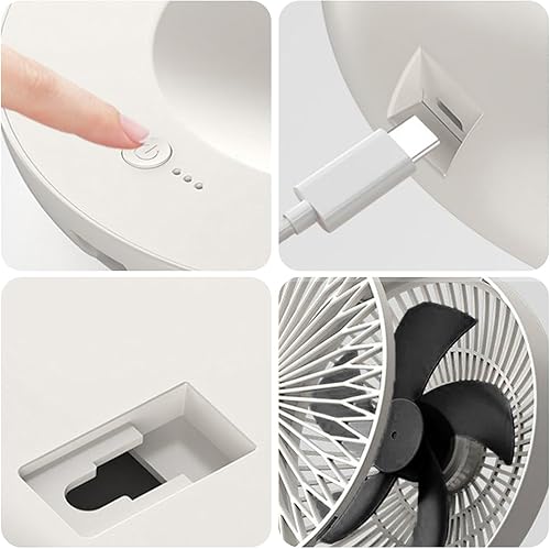 Ventilateur de cuisine mural d'extérieur portable et pliable USB (B, taille unique) - Nail Gallerys