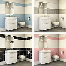 Autocollants pour carrelage cuisine salle de bain - Blanc, noir, gris, anthracite, vert, rouge, beige, rose pastel.