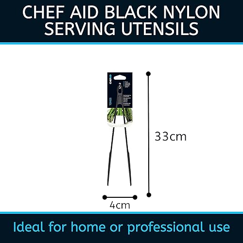 Chef Aid Ensemble d'ustensiles de cuisine en nylon flexible, comprend une spatule fendue, une cuillère à fentes, une cuillère de service et une écumoire, sans BPA et parfait pour une utilisation avec - Nail Gallerys