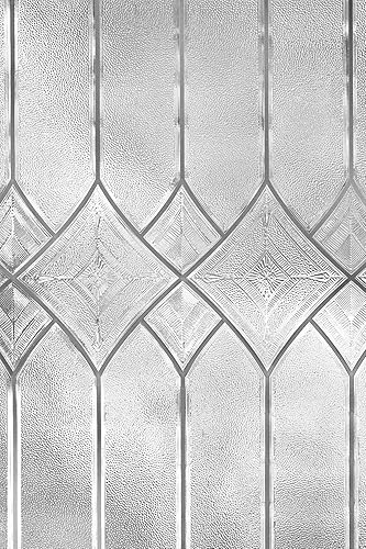 ARTSCAPE Regent | Film de confidentialité pour fenêtre avec Motif en Verre au Plomb texturé | Non adhésif et Protection UV | Facile à appliquer et Amovible | 61 x 92 cm - Nail Gallerys