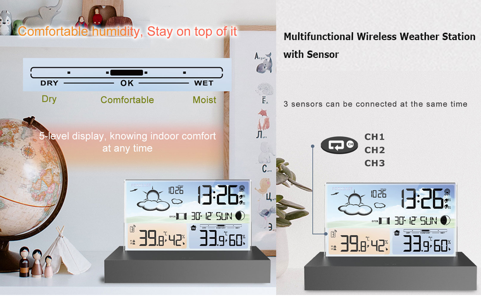 station météo avec capteur extérieur