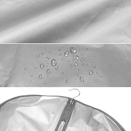 Lot de 6 housses à vêtements grises (3M 60 x 100 cm + 3 L 60 x 120 cm) Housse de vêtement - Rangement à long terme de veste et de manteau - Protection contre les dommages causés par la poussière - Nail Gallerys