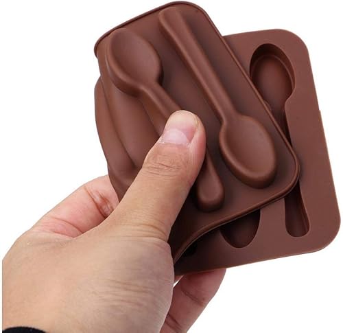 1 moule en silicone en forme de cuillère 3D pour gelée, chocolat, savon, pâte à sucre, fondant, gâteau - Nail Gallerys