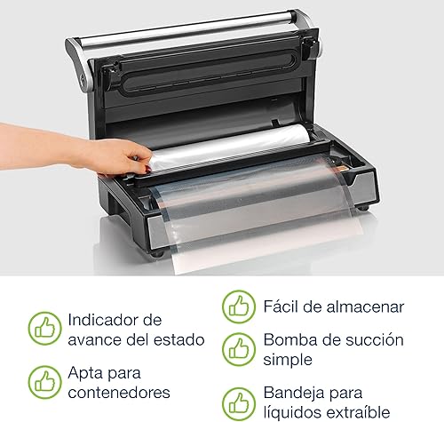 Laica VT3240 XPro Machine d'emballage sous vide professionnelle 22L/Min., comprend 2 rouleaux de 28 x 600 cm. - Nail Gallerys