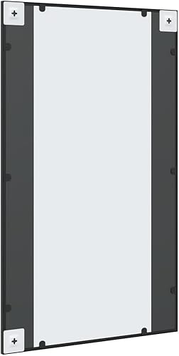 ZEYUAN Miroir Mural Noir 60x100 cm rectangulaire Fer,Mirroir Murales Chambre,Miroir Entree,Mirroir Murales Salon - Nail Gallerys