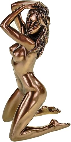 Veronese by Joh. Vogler GmbH Nu féminin Harmonie Sculpture Bronze de Femme à Genoux Les Mains sur la tête - Nail Gallerys