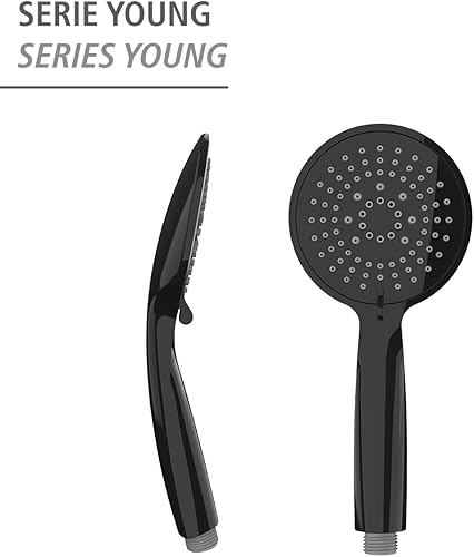 WENKO Pomme de douche Young blanc Ø 11 cm Douchette universelle, pommette avec 5 types de jets Blanc - Nail Gallerys