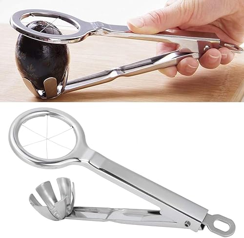 Oeuf d'acier inoxydable avec la pince de coupe de coupeur d'oeuf de trancheuse de poignée pour l'accessoire de cuisine à la maison - Nail Gallerys