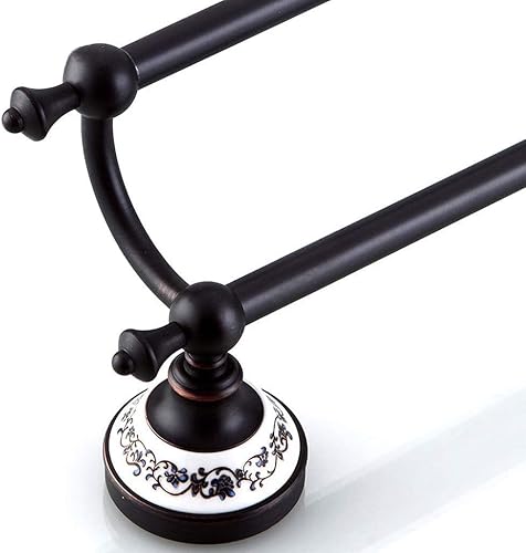 Porte-torchons Noir Double Barre Porte-Serviettes Cuivre Tenture Murale Porte-Serviettes Salle De Bain Cuisine Serviettes Support De Rangement Porte-Serviettes Porte-Serviettes - Nail Gallerys