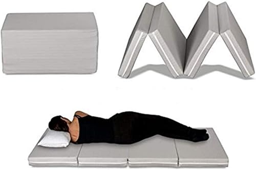 EVERGREENWEB - Futon-lit, Matelas Gain de Place Simple 80x190-10 cm de Haut, Pliable en 4 pièces et Transformable en Pouf, Couverture, déhoussable, adapté à Tous Les sommiers, modèle Galaxy, Gris - Nail Gallerys