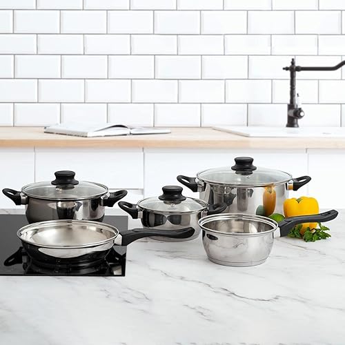 Quid Batterie 5P INOX Habitat QD, Noir, Standard - Nail Gallerys