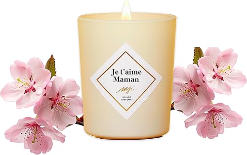 MY JOLIE CANDLE - Bougie Parfumée Maman je t'aime - Cadeau Femme Maman pour la Fête des mères, anniversaire et Noël - Cire Naturelle Végétale - Parfum Français - Nail Gallerys