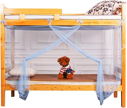 Hotaluyt Enfants Lits superposés Valance étudiants Dortoir Insect Net Quatre Coin Literie Canopy Bug Repeller Bed Rideau - Nail Gallerys
