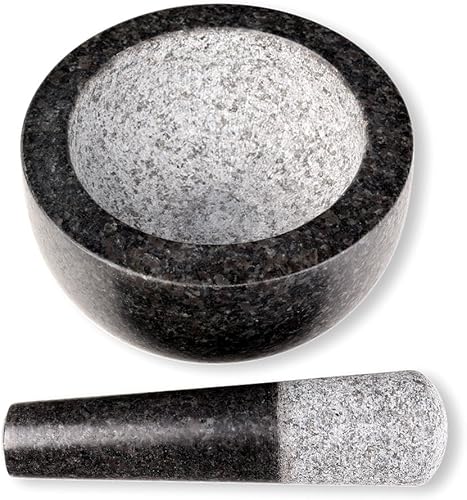 Schramm® Mortar with pestle - Ensemble de mortier en granit anthracite avec maillet en pierre Broyage d'épices et d'herbes Mortier à épices - Nail Gallerys