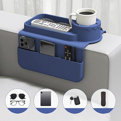 Plateau d'accoudoir de canapé en silicone, plateau d'accoudoir de canapé antidérapant,Plateau de bras de canapé porte-gobelet antidérapant | Plateau de canapé avec accoudoir anti-déversement, porte-bo - Nail Gallerys