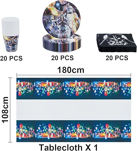 Fête Vaisselle,Party Supplies Set 61 PCS,Anniversaire Décorations,Anniversaire Vaisselle,Party Décorations,Plate,Tasses,Nappe,pour Enfant Anniversaire - Nail Gallerys