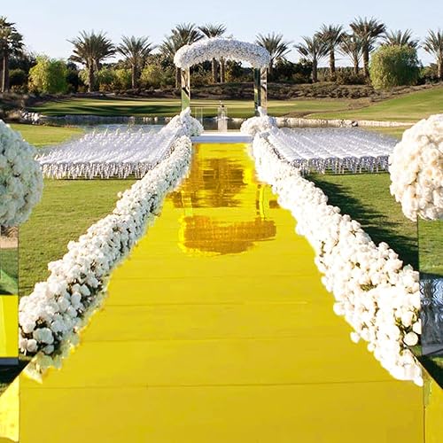 Rouleau de couloir double face en PVC métallisé argenté et doré pour événements glamour intérieur/extérieur (1,5 x 10 m) - Nail Gallerys