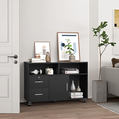 YITAHOME Armoire de classement Mobile à 2 tiroirs pour Documents de Format A4, Armoire de Rangement latérale en Bois, destinée à être placée sous Le Bureau - Nail Gallerys