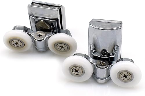 Alliage Twin pour porte de douche Rouleaux coureurs de – Lot de 4 – supérieur et inférieur (2top + 2bottom) (25MM) - Nail Gallerys