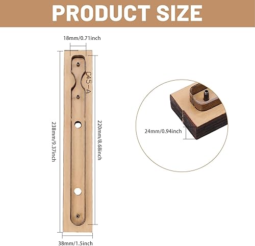 GLOBLELAND Matrice de Découpe en Cuir avec Base en Bois Lisse pour L'Artisanat du Cuir - Nail Gallerys