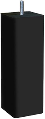 MARGOT 3700527824918 Douceur Scandinave Carré Lot de 4 Pieds de lit Bois Noir Hauteur 20 cm - Nail Gallerys