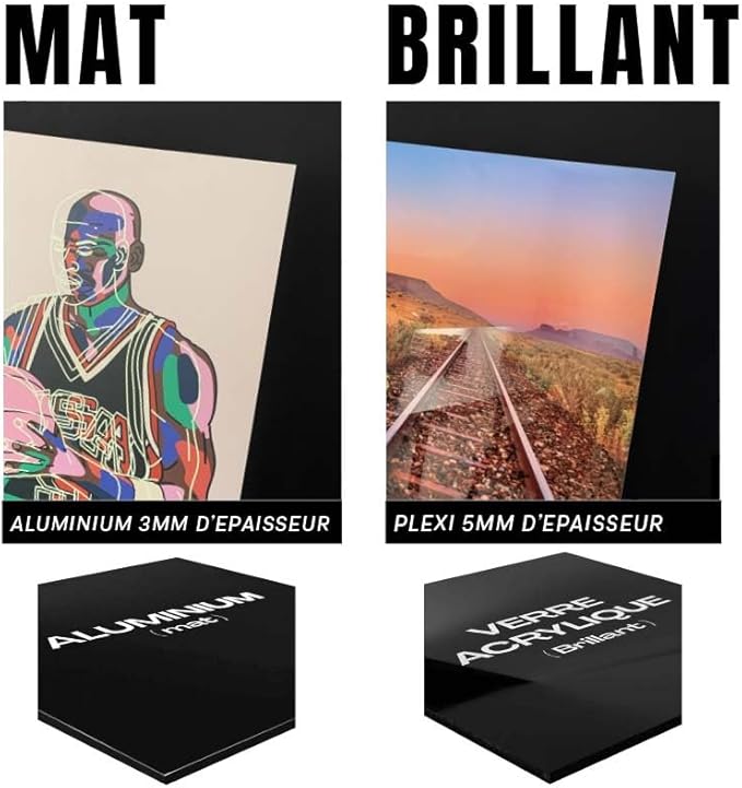 Tableau photo personnalisée aluminium - tableau personnalisé en aluminium finition mat - paysage 30x40cm épaisseur 3mm - idée cadeau de noël photo déco made in France - Nail Gallerys