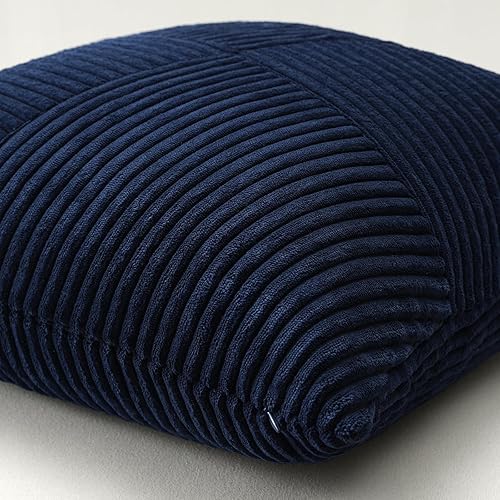 Sungeek Lot de 4 housses de coussin décoratives carrées en velours côtelé doux de style rustique et assorties pour canapé, chambre à coucher, salon, 45 x 45 cm, vert sauge, jaune - Nail Gallerys