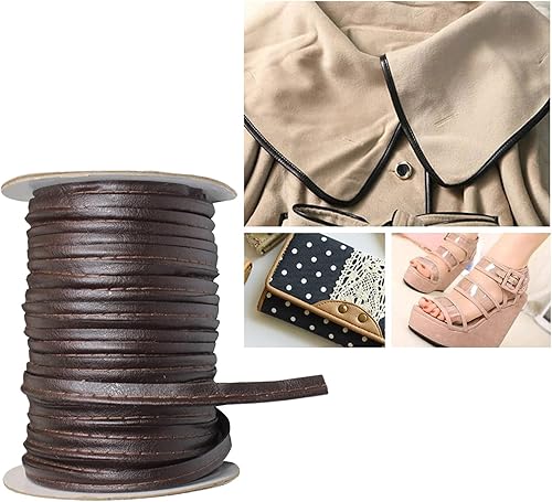 Ruban de En Similicuir à Pli Simple 50 Mètres de Continue pour La Couture de Vêtements, La Courtepointe, La Reliure, La Décoratio, Le noir - Nail Gallerys