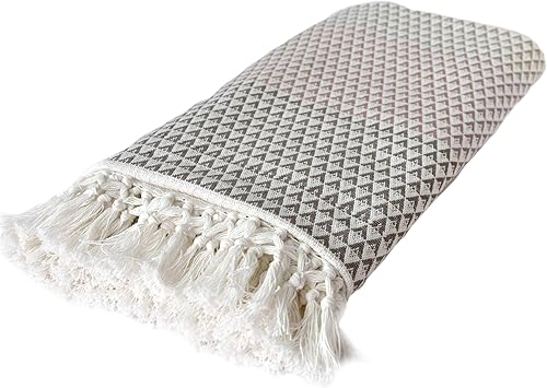 nielsen HOME Plaid Dana, 150x200 cm, Blanc Brun Jaune, Coton - Nail Gallerys