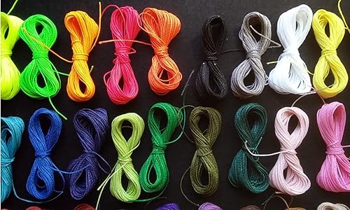 Linhasita Fil ciré 30 couleurs 20 m par couleur 600 m - Nail Gallerys