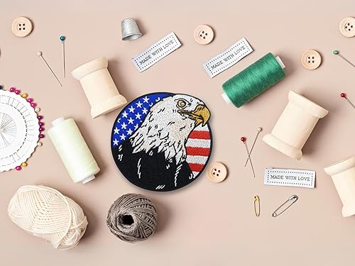 Écusson thermocollant Aigle Américain - Écusson thermocollant - Écusson brodé drapeau américain - Écusson thermocollant - Écusson militaire Finally Home - Nail Gallerys