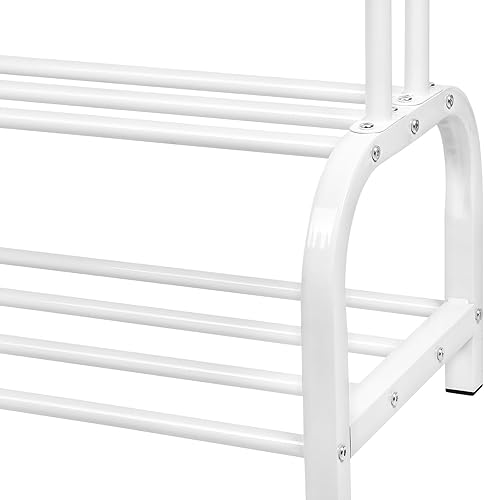 HUOLE Portant/Penderie à vêtement Métal étendoir, séchoir à Linge Porte-vêtements - Porte-vêtements pour chambre à coucher - Portant à vêtements en Métal(40 * 110 * 150cm-blanc) - Nail Gallerys
