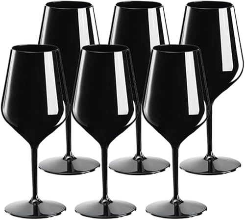 SPARKLERS CLUB Verre à Vin Wine Cocktail INCASSABLE 47cl couleur Rose - Lot de 6 - Verre Incassable en TRITAN, Réutilisable 350 Lavages, Prise en Main facile, Verre pour soirée et évènements - Nail Gallerys